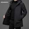 Llegada de invierno Hombres Chaqueta cálida Abrigo de alta calidad Casual Espesar con capucha Parka Hombre Chaqueta de invierno Tamaño M-4XL 211216