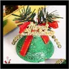 Décorations Festive Party Supplies Home Gardens Décoration Couleur Dusting Plastic Bell Tree Aessories 6 Pcs / Set Cloches De Noël En Stock Dr