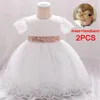 Vestidos de niña 2021 carnaval infantil 1er cumpleaños vestido para niña ropa lentejuelas princesa fiesta bautismo ropa 0 1 2 años