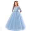 Adolescentes Meninas Princesa Dress Children Even Night Party Vestido Flor Meninas Vestido de Casamento Crianças Vestidos para Meninas Traje 8 10 12 14 Anos Q0716