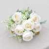 Matrimonio Romantico Bouquet di rose Sposa Damigella d'onore da sposa Fiori artificiali San Valentino Festa di nozze Decorazione floreale per la casa