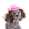 Собачья одежда летняя соломенная шляпа шляпа шапки для патчарной патча