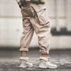 Maden Mężczyźni Bib Spodnie Solidne Kolor Casual Combsits Streetwear Joggers Multi Kieszenie Moda Suspenders Cargo Kombinezony 210715