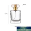 50ML Glass Refillable Perfume Bottle Square Portable Atomizer Empty Bottle with Spray Applicator For Travel Pack high-end cosmetics V4 Factory price expert design