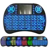 Controle remoto sem fio mini i8 teclado retroiluminado para caixa de tv android 2.4g touch pad inglês espanhol francês