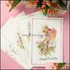 Événement de voeux Festive Home Gardencartes de voeux Bénédiction avec des enveloppes spécialement pour vous Fête de mariage Fournitures de festival Manuscrit Dr