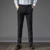 Men's Pants Mens Pant Light Fashion Stretch Spandex Straight Trouser Classic Dress Non-iron Black Blue 2022 Formal Husband Male