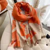 Warm comfortabele elegante dames sjaal bladeren patroon wol shawl maat 180 * 70cm