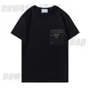 Summer Designer Tshirts Mens Letter Print T Shirt Designers Triangle Pocket T Shirts Paris Kläder Kort ärm T-shirt Kvinnor LOO283H