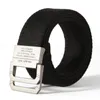 Belts Double Ring Metal Buckle Multicolor Young Student Men's Canvas Belt