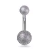 Squisito breve piercing all'ombelico gioielli per il corpo in acciaio inossidabile opale palla turchese ombelico chiodo zircone bar anelli gioielli all'ingrosso