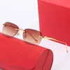 designer sunglasses panther eyeglass frame Metal High Quality UV400 Rimless clear lens rectangular shape for men woman fashion luxuary optical glasses frame