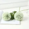 Single STEM Artificial Chrysanthemum Flower Green Leaves Fake Silk Floral Party Wedding Decorative Flowers Home Dinner Table Decor1394928