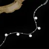 925 Sterling Silver Charming Disc Chain Anklet Bracelet For Women Foot Jewelry S-B425