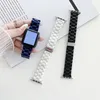 Apple Watch Band için Bilezik Kayışı 45mm 41mm 40mm 44mm 38mm 42mm Plastik Watchband IWatch Serisi için 7 6 5 SE 4 3 Kadın PC Bileklik Aksesuarları