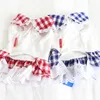 Newest Style Strawberry Buckle Bunny Red Blue Colors Xs-xl Sizes Summer Cool Pet Skirt with Large Bow Decor Dresses for Dog