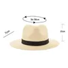 Berets Wide BriM Panama Strohhüten Männer Frauen Top Frühling und Sommer im Freien Sonnenschirm Beach Big Ladies Sun Hut Whole2483209