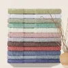 Towel 32cm*73cm 85g 100% Cotton Satin Strips Solid Face 12 Colors As Picture Soft Healthy