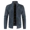 Aiopeson Autumn Winter Jacket Men Coates Solid Slim Fide Spesso Casual Stand Casual Collar Zip 210811