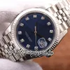 EWF V3 ew126234 EW2836 Automatic Mens Watch 36MM Fluted Bezel Blue Dial Diamond Markers 904L Steel Bracelet With Same Serial Warranty Card eternity Woman Watches