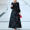 Vêtements ethniques Abayas de mode musulmane pour femmes Dubaï Dubaï Turc Impression florale Robe de Kaftan marocain Long Manche élégante Kimono Robe Arabe Femme