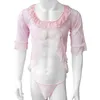 NXY sexy setDünne, durchsichtige Sexy Dessous-Set für Sissy, florale Spitze, Schlafkleidung, Höschen, Tanga, schwule männliche Männer, Unterwäsche, Erotik, offener Karomuster, 1127