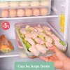 냉장고 식품 저장 상자 주방 액세서리 주최자 신선한 만두 ​​식물 달걀 홀더 스택 가능한 전자 레인지