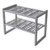 Double Layer Scalable Storage Rack Kitchen Multifunction Sundries Storage Shelf Suitable For Storing Laundry Supplies