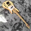 Custom Fly Butter 5 Strings Bass Guitar 9V Active Pickups Electric Guitar