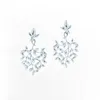 Stud 2021! TIF 925 Pure Silver Fashole Gold Leaf Earrings Eleganta Atmosfäriska Örhängen, Klassiska Tillbehör