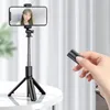 Bluetooth-kompatibel Selfie Stick Stative Universal Einbeinstativ für Telefon Versenkbare Tragbare Multifunktions Stativ S03