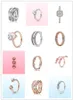 Anillos de oro de 18 quilates Fit Pandora estilo anillo de bodas Joyería de compromiso de plata esterlina 925 para mujeres con caja original