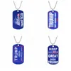 Donald Trump Necklace America Great Pendant 4 Styles Stainless Steel Couple Necklaces Men Jewelry Women Sweater Chain Gift