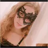 Festliga tillbehör Hem Gardenmasquerade Lace Black Cutout Sexig Queen Mask Prom Party Halloween Dance Masks Aessories Drop Leverans 2021 DJOF