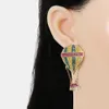 Pendientes de diamantes de imitación de globo bohemio, pendientes de cristal para mujer, colgantes de gota para mujer, joyería de moda para Navidad, regalo de fiesta