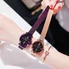 Najlepsze zegarki marki dla kobiet Rose Gold Siatki Magnes Klamra Gwiaździsta Zegarek Quartz Geometryczny Powierzchnia Dorywczo Kobiety Kwarcowy Wrist Zegarki 210517