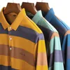 YMWMHU Przyjazd moda Men Polo Shirt Cotton wielokolorowa koszula jesienna koszulka z polami Long Rleeve For Man Fit Slim Ubranie 220702