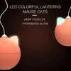 Creative Electric Tumbler Cat Toy Smart Teasing Rolling Ball Leksaker Led Light s Interaktiva Självroterande rep 211122