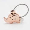 Keychains 2pcs In Box Elephant Couples Keychain Lovers Key Ring Women's Bag Charm Gift Trinket Pendant For Car Chain