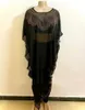 Stile di abbigliamento etnico Moda femminile africana Dashiki Abaya Elegante tessuto in chiffon Perforazione Vestito versatile allentato Taglia unica Torta singola