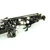 Straight Soprano Saxophone B Flat Black Nckel Plated Professional Musical Instrument med Case Gloves Accessories306N