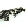 Straight Soprano Saxophone B Flat Black Nckel Plated Professional Musical Instrument med Case Gloves Accessories5076393