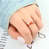 Anillo grueso acrílico de resina con diseño de frutas para mujer, anillos coloridos, regalos de joyería MKI