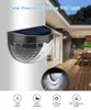 LED Solar Lights Solar Garden Lights Dekoration Yard Staket Lampor Vattentät Sensor Vägglampa Energisparande Gatunattlampa