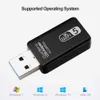 Adattatore per scheda di rete WiFi USB 1200Mbps Adattatore wifi AC dual-band per ricevitore wireless dual-band 2.4G/5G per Windows 7/8/10 Mac OS