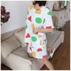 Pijama Sin Chan Женские пижамы наборы для женщин летом Pijama Sinchan Snachwear костюмы с шортами домашняя одежда Pajama 210928