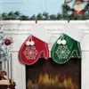 クリスマススノーフレークグローブストッキングクリスマスツリーぶら下げ装飾雪のグローブ子供ギフトソックスバッグ祭りの装飾ペンダントW-00947