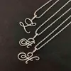 Fashion Ice Hip Hop Jewelry Charms Diamond Necklace Jewelry Tennis Chain Curvise Initial Necklace191T1019094