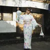 Ethnic Clothing Women's Japan Style Yukata Traditional Japanese Kimono Classic Bathrobe Cosplay Wear Popraphy Dress