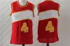 Vintage Jersey Rojo Blanco 4 Webb 44 Pete Dikembe 55 Mutombo Camisetas Calidad Tamaño S-2XL Cosido